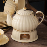 英式咖啡杯简约玻璃煮花茶壶，水果套装欧式下午茶具，蜡烛加耐热礼物