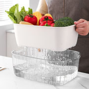 双层沥水篮洗菜盆厨房家用塑料客厅水果盘洗菜篮子洗水果蔬菜神器