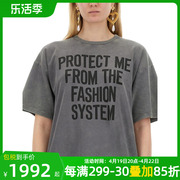 moschino女装logo短袖t恤时尚，宽松纯色字母t恤上衣灰色ss24