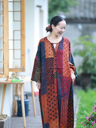 百纳-拥有小素原创秋40姆米绢纺香云纱，复古气质优雅长款连衣裙
