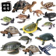 儿童玩具实心仿真海洋动物模型小海龟乌龟象龟棱皮龟摆件手办早教