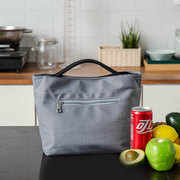 简约拉链饭盒袋手提包铝箔加厚上班学生，便当包午餐(包午餐，)包保温(包保温)包装饭袋
