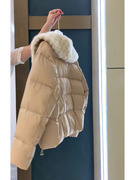 羽绒棉服女冬季2024年韩版宽松短款小个子加厚大毛领棉衣外套