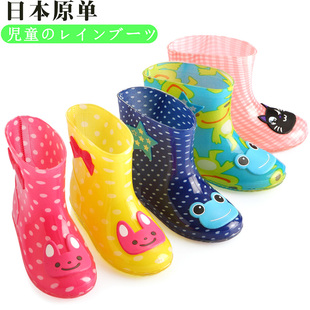 日韩外贸水晶儿童雨鞋男童，女童防滑宝宝水鞋幼儿，可爱立体卡通雨靴