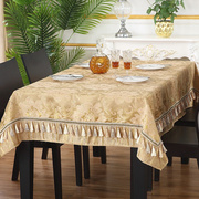 欧式餐桌布高档奢华长方形，家用餐桌垫布蓝色正方形，西餐桌布垫布艺