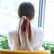绑头发头绳韩国可爱头巾女超仙外出绑发法式丝巾发带复古