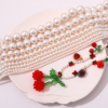 玻璃贝珠米色仿珍珠圆珠散珠DIY手工发饰品手链项链配件材料