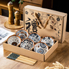 青花瓷碗套装礼盒装碗筷家用陶瓷碗餐具套碗日式碗碟套装