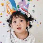 手工扭扭棒生日帽周岁发箍儿童派对聚餐头戴装饰道具可爱宝宝拍照