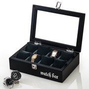 高档欧式复古木质天窗手表盒子八只装手表展示盒首饰手链盒收纳盒