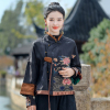 2023冬季民族风大码棉衣女装宽松新中式国风复古外套盘扣短款棉服