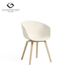 北欧塑料餐椅现代简约靠背，餐厅家用经济个性时尚实木椅子设计