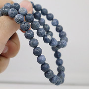 8mm天然蓝色珊瑚珠散珠diy手工手串散珠材料穿手链耳环的珠子配件