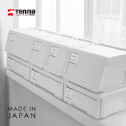 日本进口天马翻盖式收纳箱河马口衣物整理箱，衣柜储物箱玩具收纳盒