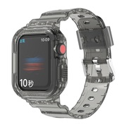 适用苹果applewatch89手表带iwatch765se34代s8一体硅胶透明手表s7保护套ultra男女款s6智能运动49mm