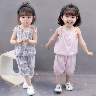夏装女童套装女宝宝两件套儿童夏季小童2洋气3潮4韩版1-5岁小孩子