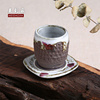 志野烧手工陶瓷茶杯，粗陶窑变品茗杯，美到家紫砂功夫茶具