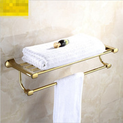 德国当代铜金色椭圆形，浴巾架双层毛巾架，浴室挂件卫浴五金挂件