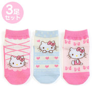 日本SanrioHello Kitty 嬰兒襪子寶寶襪子三對裝(10-12cm)