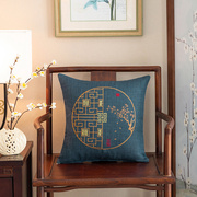 枕抱靠垫靠枕腰枕红木，沙发棉麻新中式中国风古典实木家具定制刺绣