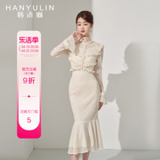 韩语琳春季套装女2024时尚，气质上衣半身裙，高级感秋装两件套裙