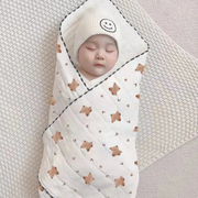 2条产房婴儿包裹被纯棉a类春夏季加厚包单初生，宝宝包巾新生襁褓巾