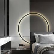 壁灯极简个性创意圆环卧室，床头灯现代简约led客厅沙发背景墙灯具