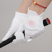 高尔夫手套女款双手进口纳米，超纤布高尔夫球手套薄款透气耐磨