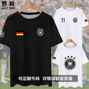 德国队服足球迷服国家队球，衣服速干短袖，t恤衫男女冰丝感运动半袖