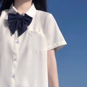 jk制服衬衫女短袖奶白色夏日系少女学生内搭学院风衬衣上衣基础款
