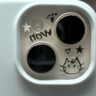 凯蒂猫手机镜头膜适用于水果手机，卡通彩膜一体，全包摄像头diy贴纸