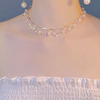 巴洛克天然淡水珍珠项链女夏轻奢小众高级水晶珍珠颈链短款锁骨链