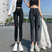 一件代发女装铅笔裤修身束脚裤，2021秋冬韩版显瘦高腰牛仔裤