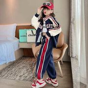 女童秋冬加绒套装儿童洋气韩版时髦棒球服大童女孩网红两件套