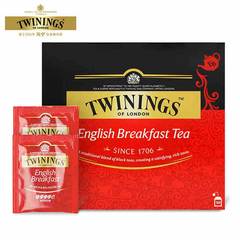 川宁英式早餐红茶50包Twinings英国 红茶茶包袋泡茶泡茶奶茶专用