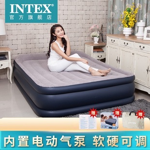 intex气垫床充气床垫单人双人家用加大折叠厚床垫户外便携折叠床