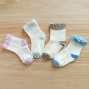 儿童纯棉袜子春夏婴幼儿，精梳棉纱薄款短袜，四季袜宝宝宽口袜
