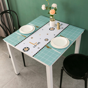 桌面软玻璃pvc桌布防水防油防烫免洗塑料桌垫正方形方桌家用台布