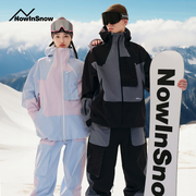 nowinsnow滑雪服女套装2023专业防水高端小众，滑雪裤冲锋衣潮