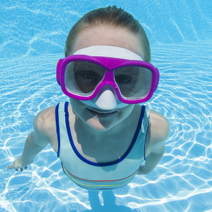 青少年大框潜水面罩大童游泳镜防水防雾护目眼镜浮潜大面镜防紫外