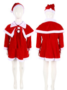 万圣节红色圣诞节cosplay服装男童女童舞台表演服饰圣诞cos老人装