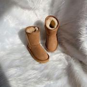 2023儿童雪地靴澳洲羊皮毛一体男童女童中筒防水防滑童鞋