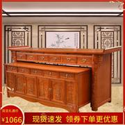 中式仿古实木供桌供台套柜，神台佛桌佛台，两件套菩萨桌财神桌老榆木