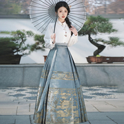 新中式国风汉元素改良汉服明制日常马面裙女两件套春季穿搭高级感