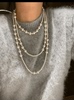 轻奢法式优雅珍珠项链长款多层韩国进口正圆，高亮珍珠不规则毛衣链