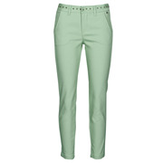 FREEMAN T.PORTER女裤休闲裤糖果色低腰紧身显瘦减八分裤绿色夏季