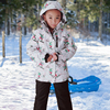 儿童滑雪服套装女童加厚两件套防风防水男中大童孩子加厚保暖棉服