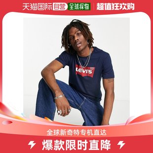 香港直邮潮奢levi's男士levi's蝙蝠，袖t恤(海军蓝)