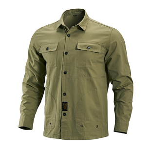 二战德国军装多袋衬衫，男纯棉耐磨军旅风军事，记者空军一号衬衣复古
