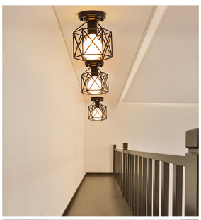 北欧创意入户卧室天花筒灯过道灯走廊灯玄关阳台灯现代水晶吸顶灯